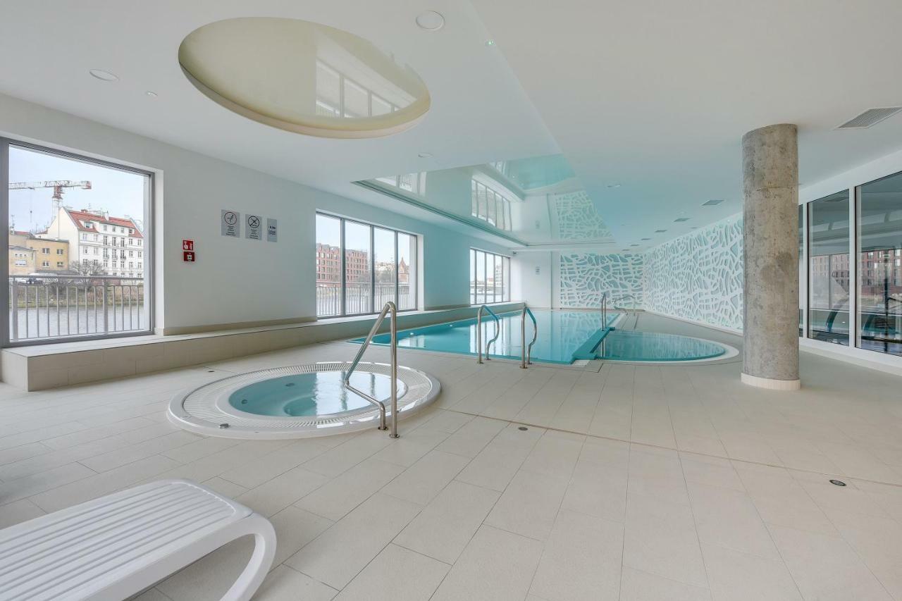 Downtown Apartments Waterlane Island -Riverview Pool, Spa, Gym & Parking Gdansk Exterior photo